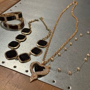 Bundle of Elegant Gold and Black Jewelry